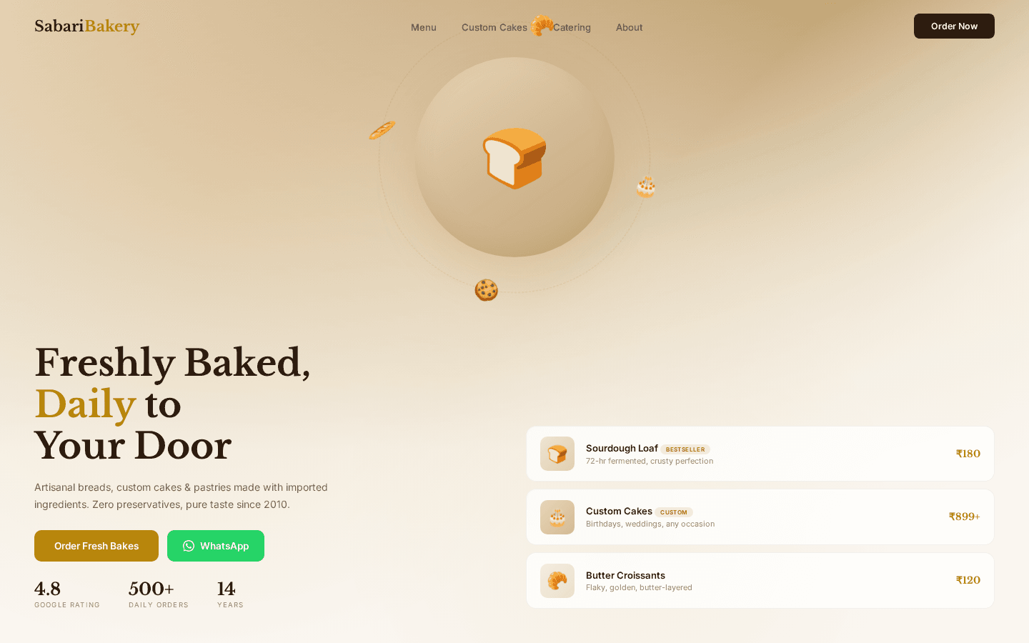 SabariBakery — live website by HG Studio